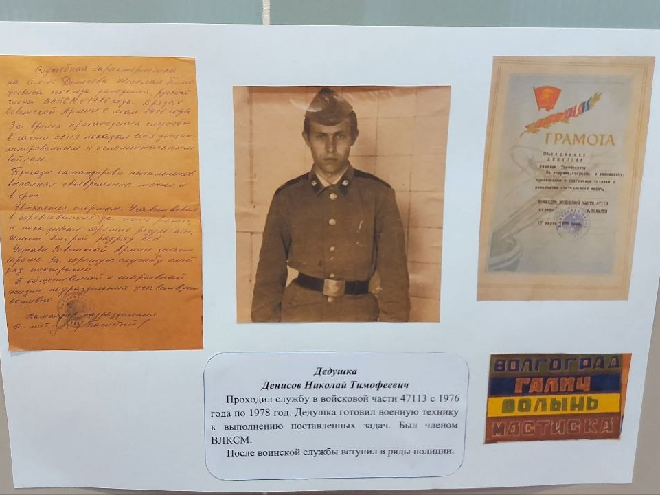 Выставка "Боевой листок семьи" ко Дню Защитника Отечества.